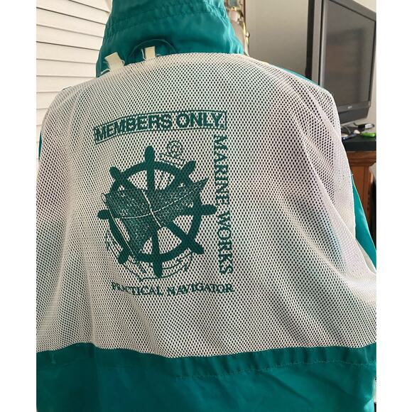 Vtg Members Only Marine Works Practical Navigator Sailing Jacket Sz L Colorblock - Picture 8 of 9
